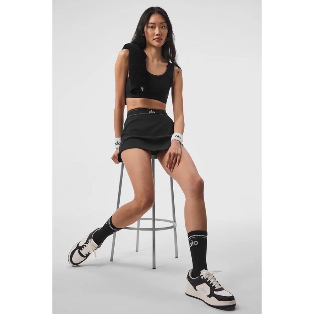 Alo Yoga Match Point Tennis Skirt Black XS - Picture 4 of 14